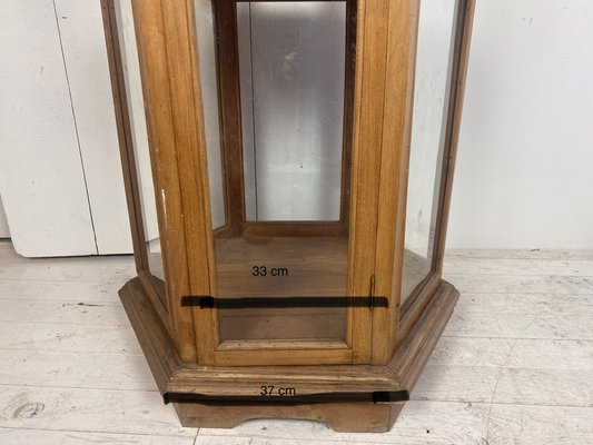 Mid Century French Teak Wood Vitrine Display Cabinet 1960s for