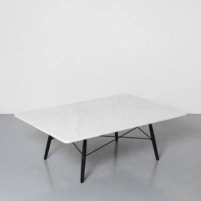 Rectangular Carrara Marble Coffee Table, Rectangular White Marble Coffee Table