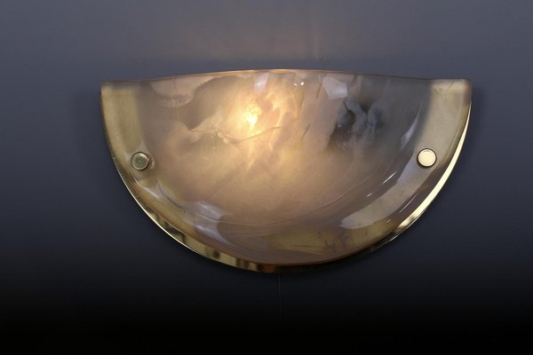 Half moon 2024 wall light glass