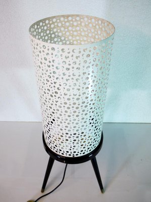 Silver perforated metal floor lamp online