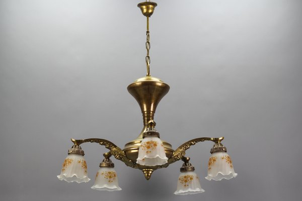 Bronze chandelier hot sale with shades