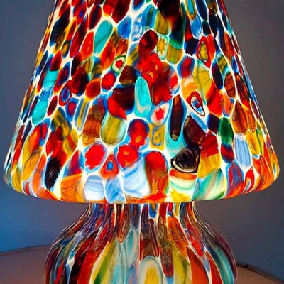 Murano - Lampe tulipe Trio - Laiton, Pâte de verre
