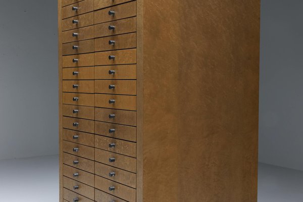 Birdseye Maple Multi-Drawer Cabinet by Frans Van Praet, 1980s