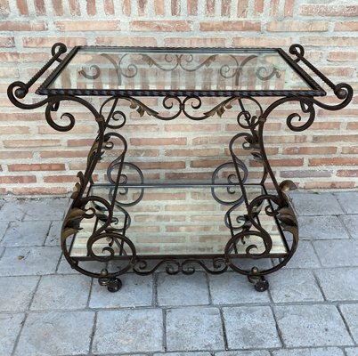Wrought iron bar on sale table