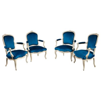 Peacock blue velvet chair top