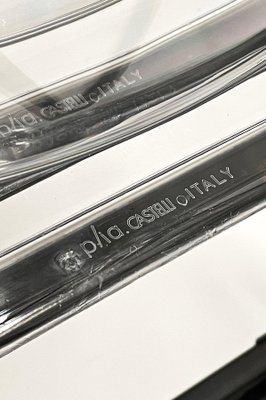 Set of Black and Transparent Plia Chairs by Giancarlo