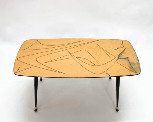 Black mid century end table deals