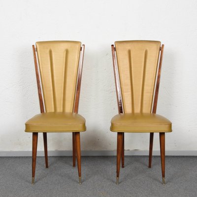 Vinyl upholstered dining chairs top