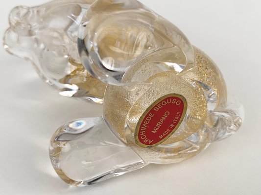 Mid-Century Italian Murano Glass Rabbit Sculpture from Seguso