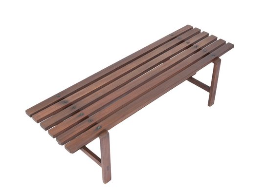 Brown wood hot sale bench