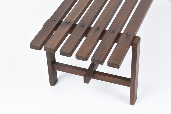 Dark brown hot sale wood bench