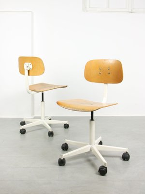 Vintage Wooden Swivel Office Chair for sale at Pamono