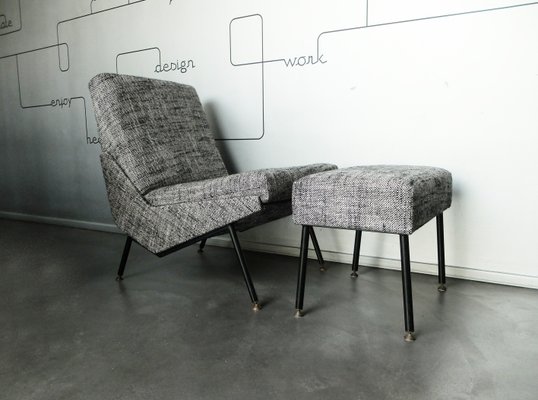 Grey slipper chair top