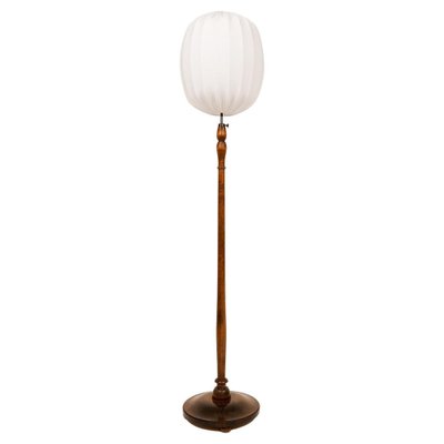 Art Deco Stained Birch Floor Lamp, Cb2 Arc Lamp Shade Replacement