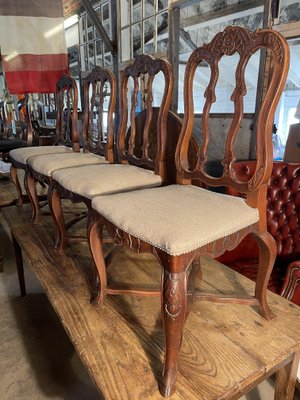 French Provincial Carved Oak Dining, Antique Oak Chairs With Carvings