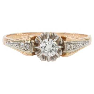 Bague solitaire vintage hot sale