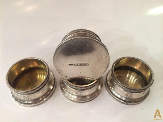 Vintage Silver Napkin Rings for sale at Pamono