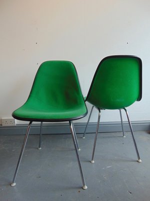 Vintage Green Side Chair By Charles And Ray Eames For Herman Miller Vintage Green Side Chair By Charles And Ray Eames For Herman Miller 3