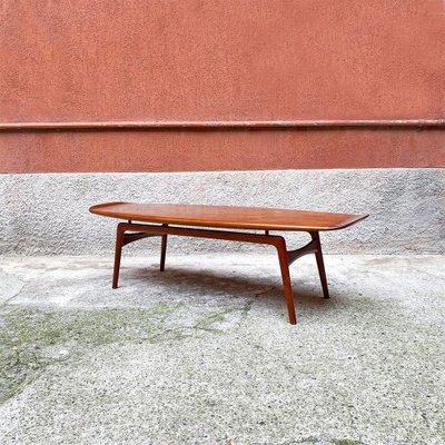 Teak surfboard coffee table top