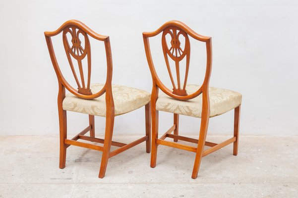 Shield Back Wheatsheaf Design Dining Chairs in the Style of