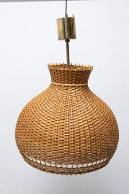 Vintage wicker 2025 hanging lamp