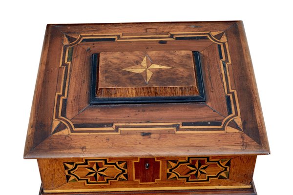 amanecer Hacer Mediador Caja de escritorio de madera frutal de marquetería, siglo XIX en venta en  Pamono