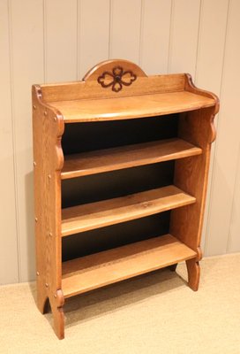 Arts Crafts Style Oak Open Bookcase, Arts And Crafts Antique Bookcase