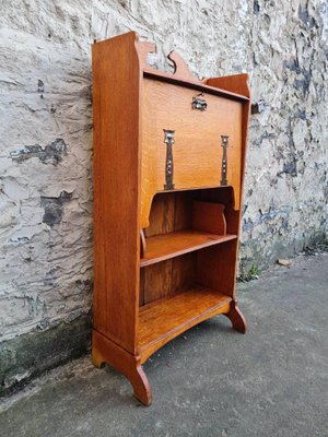 Vintage Arts and Crafts Students Bookcase and Writing Desk in ...
