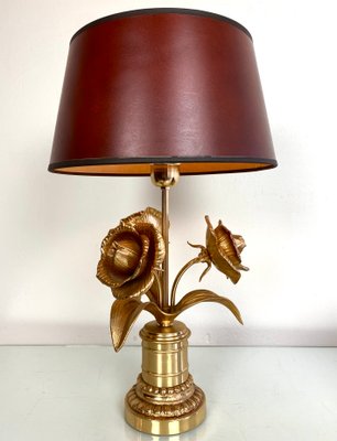 French Regency Gilt Brass Table Lamp By, Gold Leaf Obelisk Table Lamp
