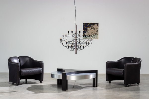 Black aluminum online coffee table