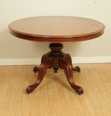 Dining Table On A Carved Tripod Base, Tripod Dining Table
