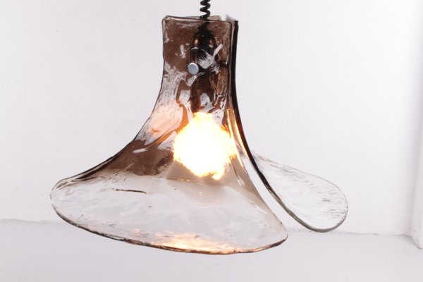 Vintage Mid-Century Glass Hanging Lamp 