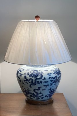 Chinese Blue Porcelain Table Lamp By, Chinese Style Porcelain Table Lamps