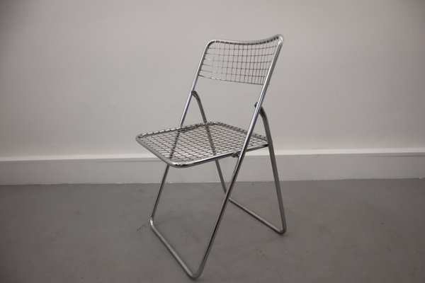 Sedie pieghevoli Ted in metallo di Niels Gammelgaard per IKEA, set di 4 in  vendita su Pamono