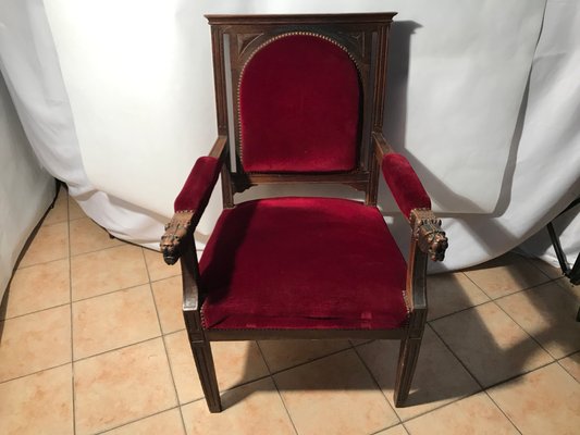 Baroque Style Throne Armchair 1940s for sale at Pamono