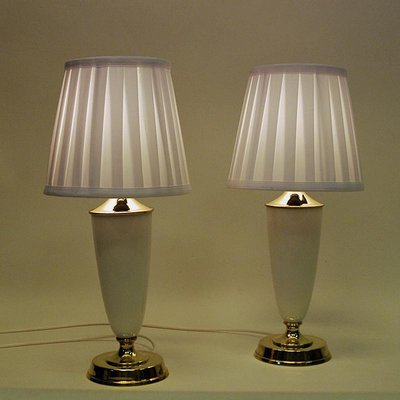 Antique lenox top table lamps