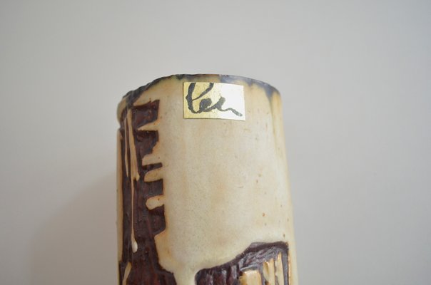 Vaso In Ceramica Con Cavalli Stilizzati Di Atelier Schaffenacker Ulm Anni 60 In Vendita Su Pamono