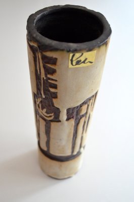 Vaso In Ceramica Con Cavalli Stilizzati Di Atelier Schaffenacker Ulm Anni 60 In Vendita Su Pamono