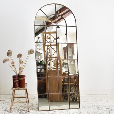 Large Arched Window Mirror For At, Wooden Arch Window Mirror