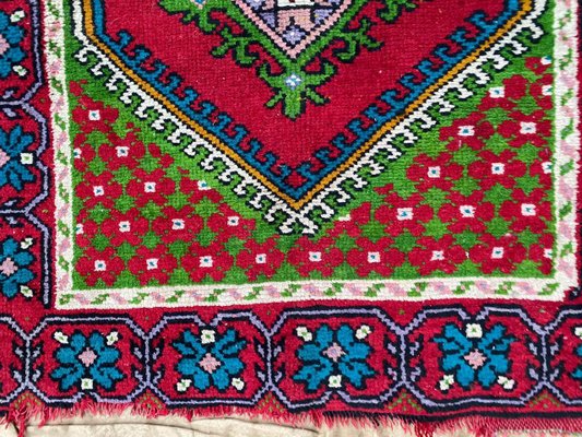 Grand Tapis Vintage Tunisien Berbère - Laine Noire - 1920-1960 - Pièce Rare