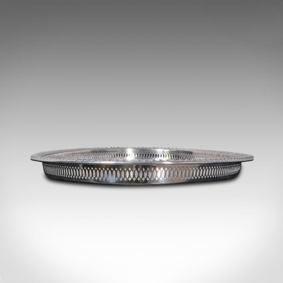 Vintage English Silver Plate Serving Tray, 1950 for sale at Pamono