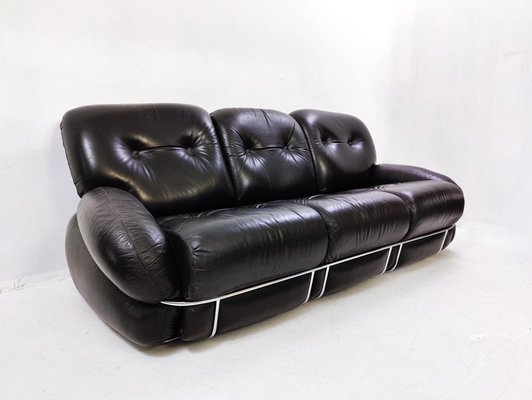 Mid Century Modern Black Leather Sofa Italy 1960s For At Pamono Black Leather Sofa Italy 1960s, Eden Leather Sofa