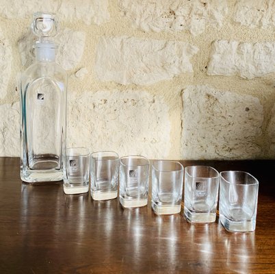 Service à whisky verres transparents et carafe BORMIOLI