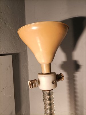 Iridescent Glass Floor Lamp With, Mogul Lamp Shade