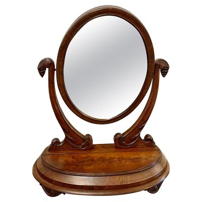 Antique Mahogany Dressing Table Mirror, Ornate Vintage Dressing Table Mirror