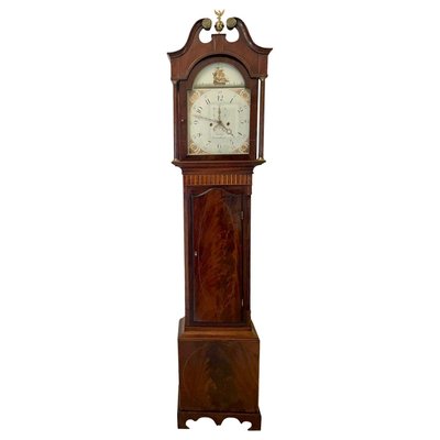 Reloj George III antiguo de caoba con incrustaciones en venta en Pamono
