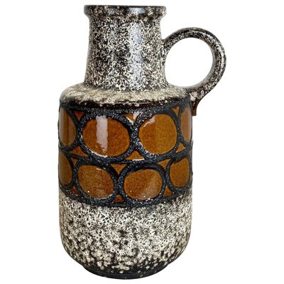 Large Multi-Color Pottery Fat Lava 408-40 Floor Vase from 