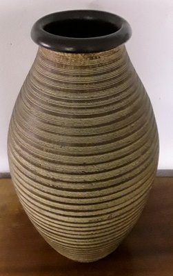 Große 742/60 Bodenvase aus gemusterter Keramik in Braun & Beige von Dümler & Breiden, 1970er bei Pamono kaufen