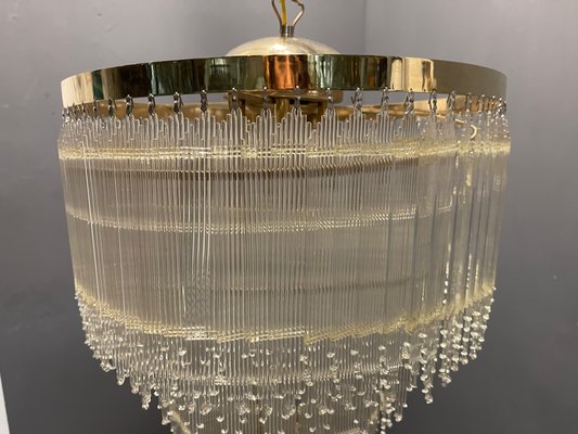 Brass and acrylic chandelier hotsell