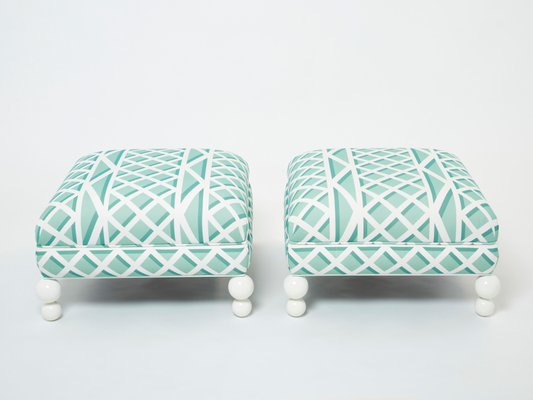 Vintage French Outdoor Ottomans 1970s Set of 2 for sale at Pamono